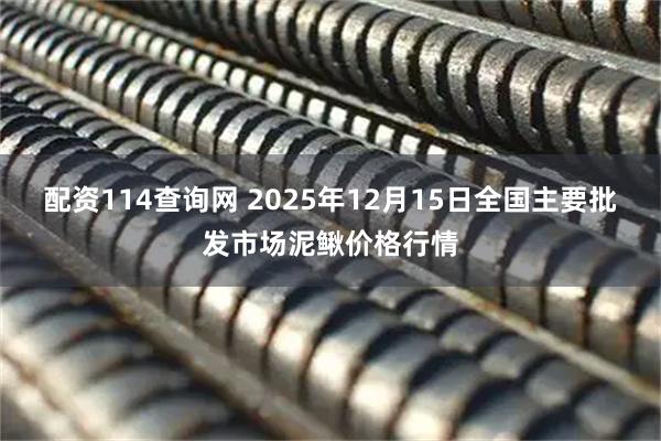 配资114查询网 2025年12月15日全国主要批发市场泥鳅价格行情