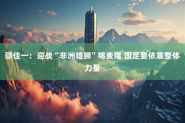 邵佳一：迎战“非洲雄狮”喀麦隆 国足要依靠整体力量