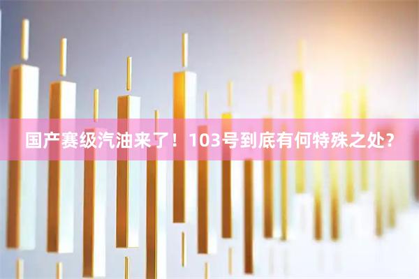 国产赛级汽油来了！103号到底有何特殊之处？
